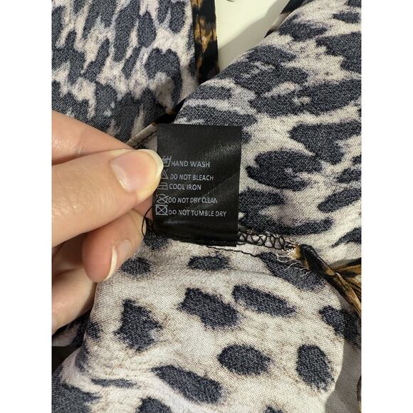 NWT-Olivaceous Large Nightlife Clubwear Cheetah Lace Tank Top Party Lingerie - Picture 6 of 7